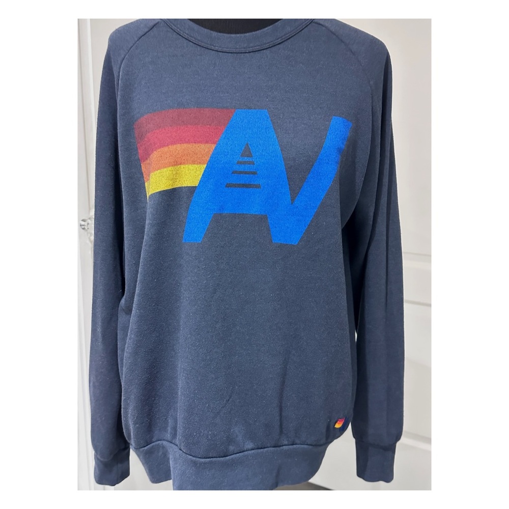 Aviator Nation Blue Sweatshirt ~ Size Large